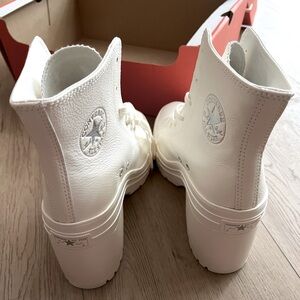 NEW White Converse Chuck 70 De Luxe Heel Leather